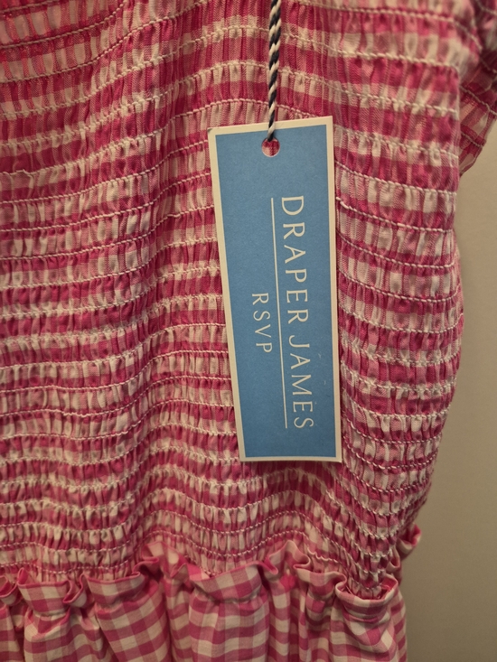 Draper James Pink Gingham Smocked Maxi Dress - Picture 2 of 2